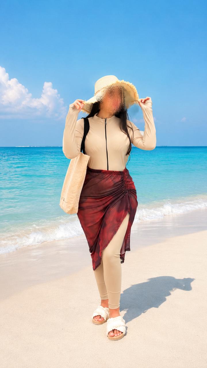 Burkini 3 Pièces Premium "Blush Wave" – MD Design