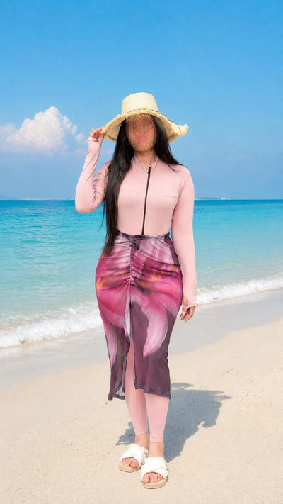 Burkini 3 Pièces Premium "Blush Wave" – MD Design