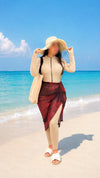 Burkini 3 Pièces Premium "Burgundy Sunset" – MD Design